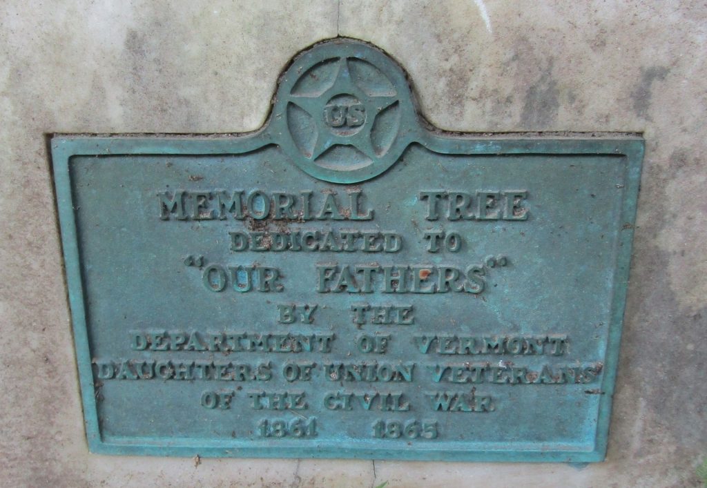 MEMORIAL TREE DEDICATED TO “OUR FATHERS” PLAQUE