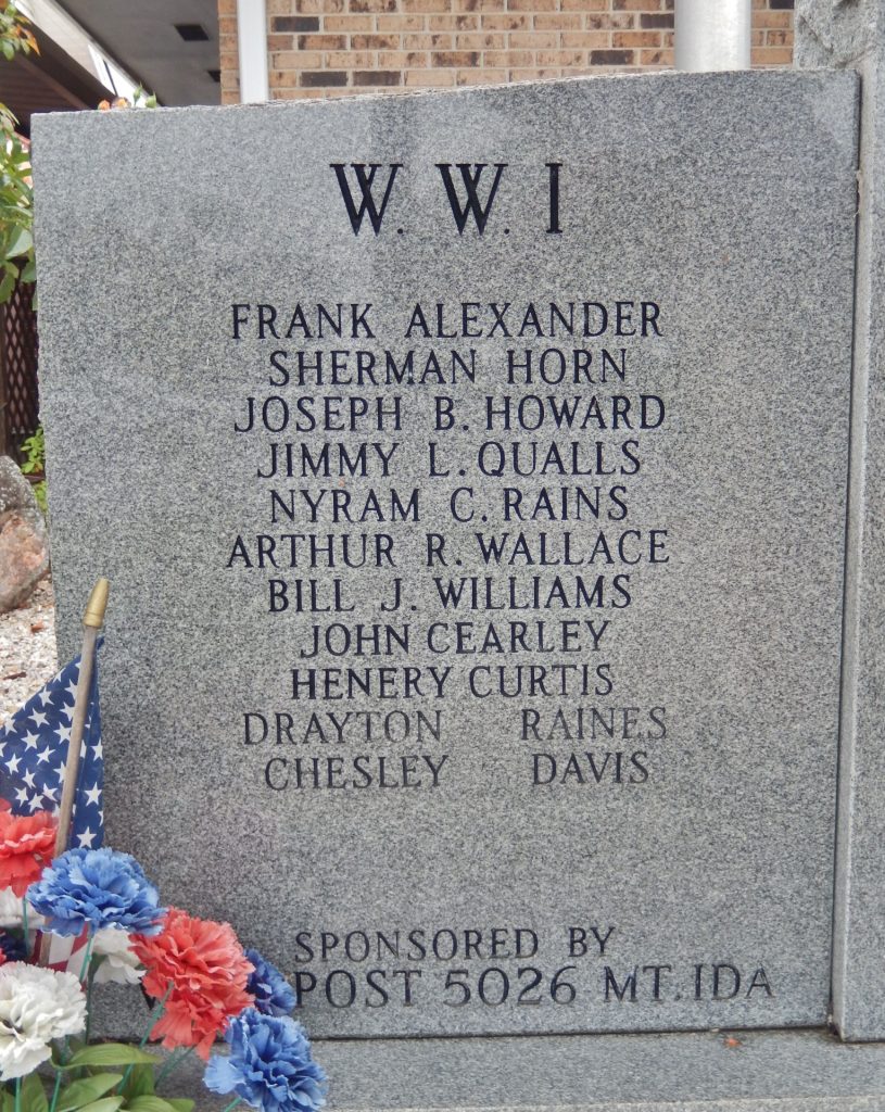 MONTGOMERY COUNTY VETERANS WHO DIED FOR OUR FREEDOM STONE A