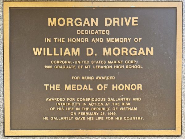 MORGAN DRIVE MEDAL OF HONOR WAR MEMORIAL PLAQUE
