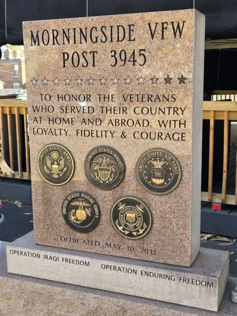 MORNINGSIDE VFW POST 3945 VETERANS MEMORIAL