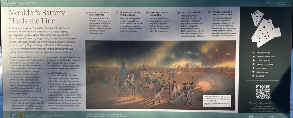 MOULDER’S BATTERY HOLDS THE LINE REVOLUTIONARY WAR MEMORIAL PANEL