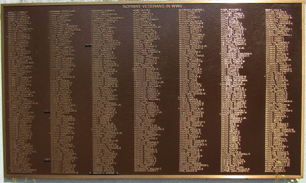 NORWAY VETERANS WWII MEMORIAL