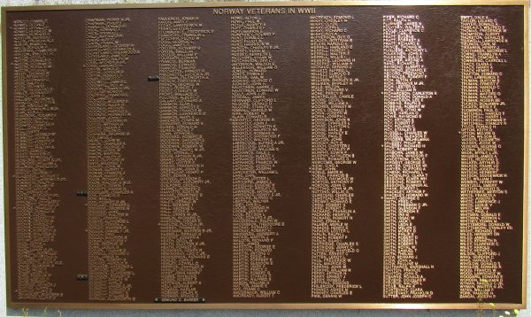 NORWAY VETERANS WWII MEMORIAL