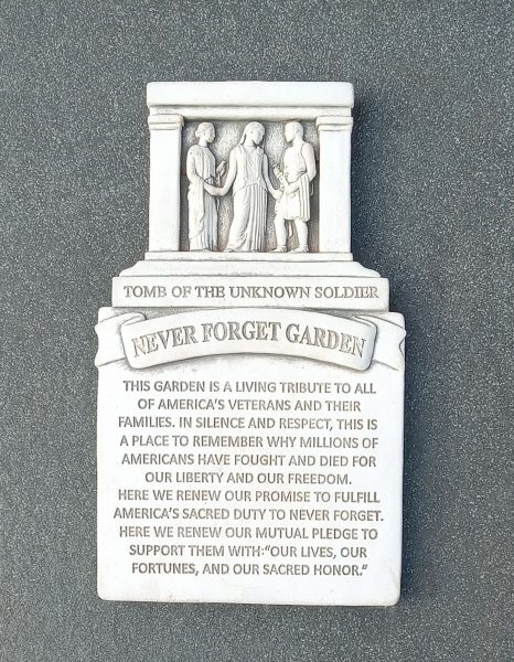 OMAHA NEVER FORGET GARDEN MEMORIAL STONE