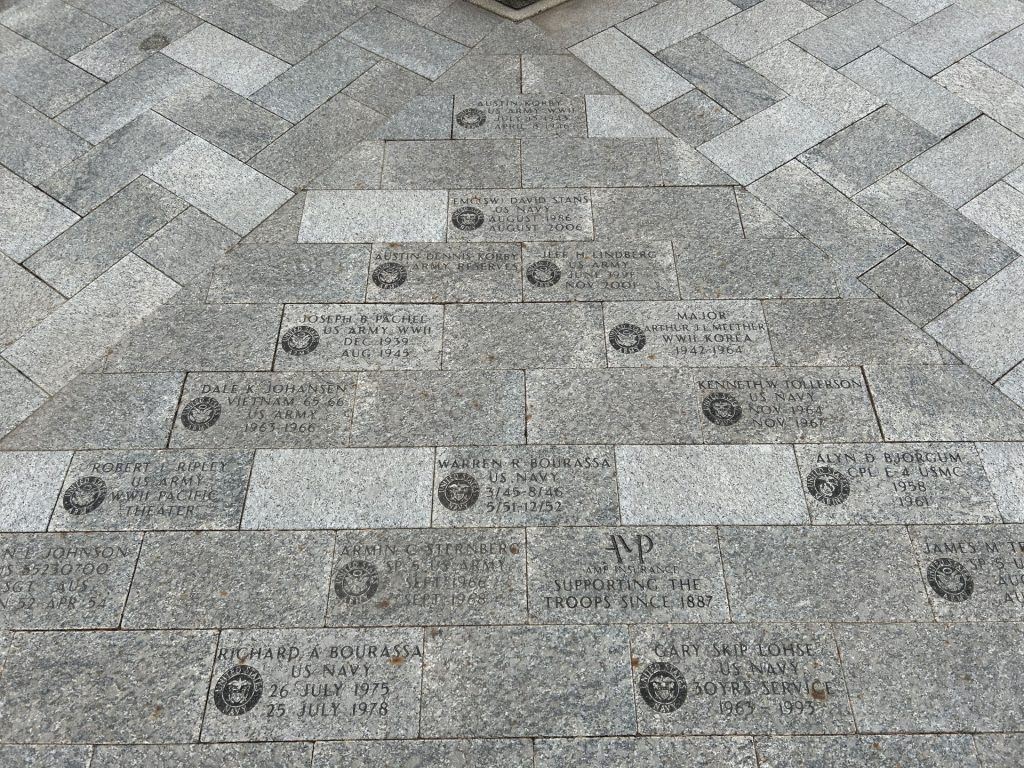 OTTERTAIL COUNTY WAR VETERANS MEMORIAL BRICKS SECTION D