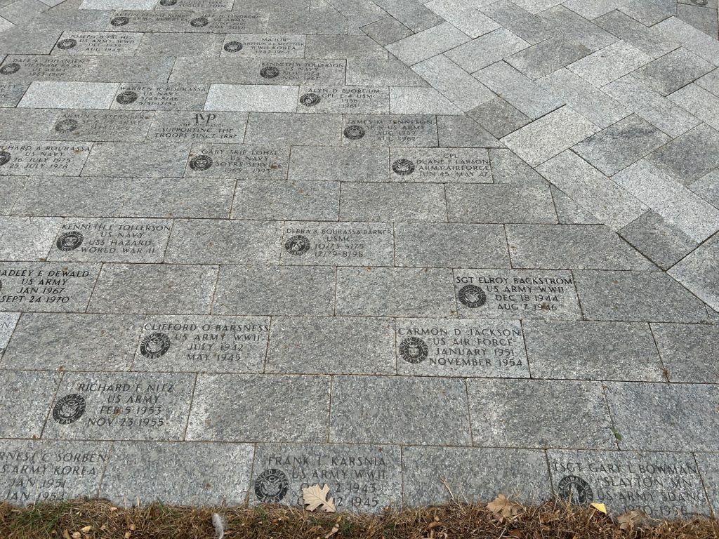OTTERTAIL COUNTY WAR VETERANS MEMORIAL BRICKS SECTION F