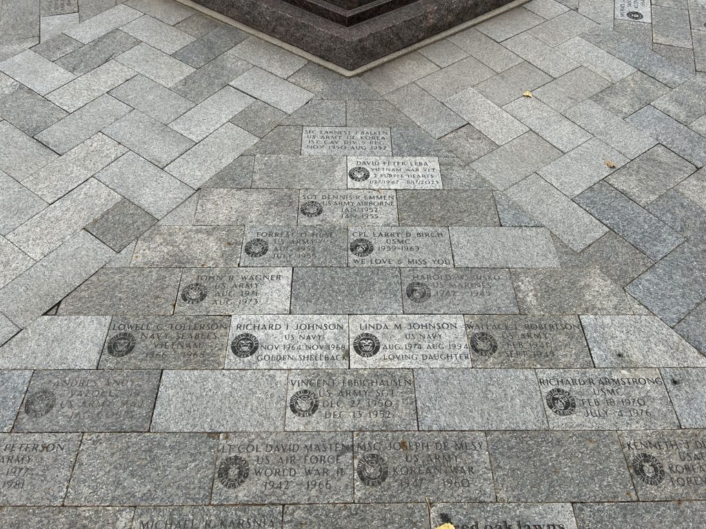OTTERTAIL COUNTY WAR VETERANS MEMORIAL BRICKS SECTION G