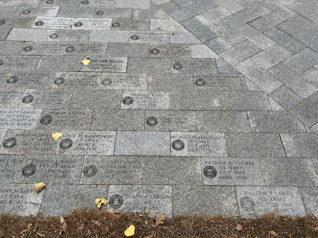 OTTERTAIL COUNTY WAR VETERANS MEMORIAL BRICKS SECTION I