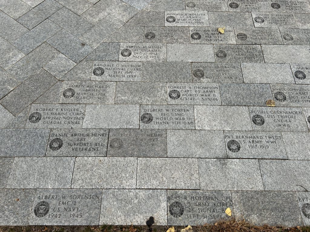 OTTERTAIL COUNTY WAR VETERANS MEMORIAL BRICKS SECTION K