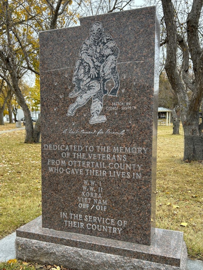 OTTERTAIL COUNTY WAR VETERANS MEMORIAL STONE A