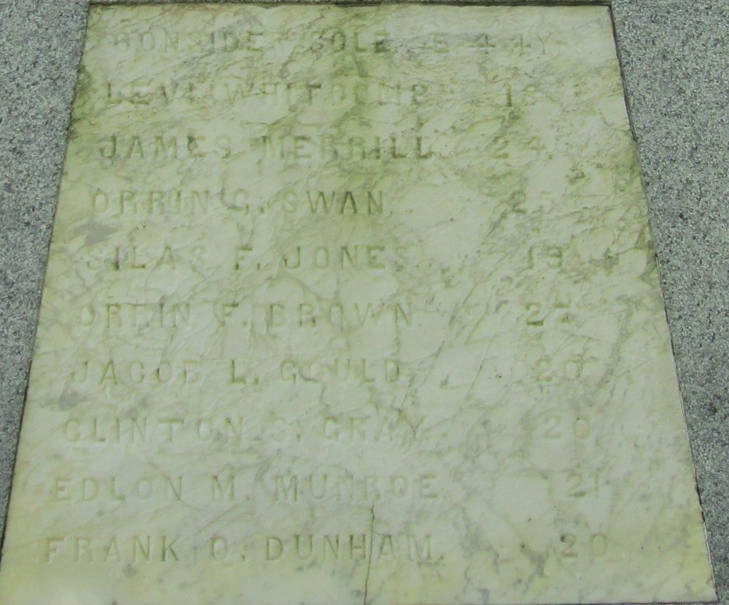 PARIS, MAINE CIVIL WAR MEMORIAL STONE B