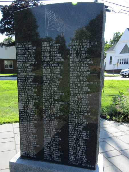 PARIS, MAINE VETERANS MEMORIAL STONE C
