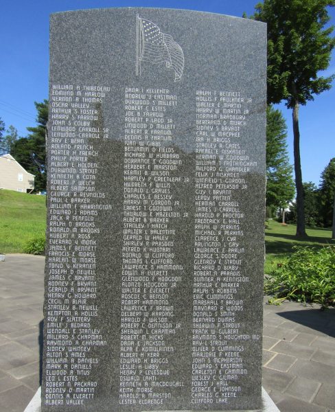 PARIS, MAINE VETERANS MEMORIAL STONE F