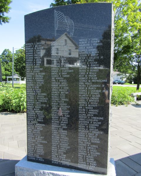 PARIS, MAINE VETERANS MEMORIAL STONE G