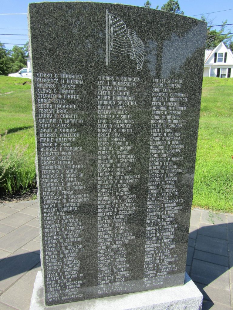 PARIS, MAINE VETERANS MEMORIAL STONE I