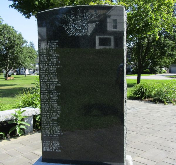 PARIS, MAINE VETERANS MEMORIAL STONE J