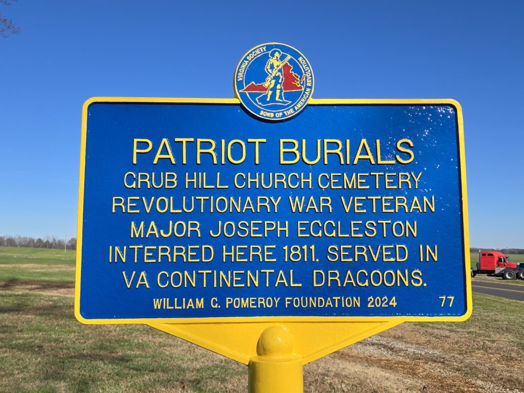 PATRIOT BURIALS GRUB HILL CHURCH CEMETERY REVOLUTIONARY WAR MEMORIAL MARKER