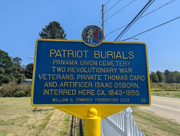 PATRIOTS BURIAL PANAMA UNION CEMETERY REVOLUTIONARY WAR MEMORIAL MARKER