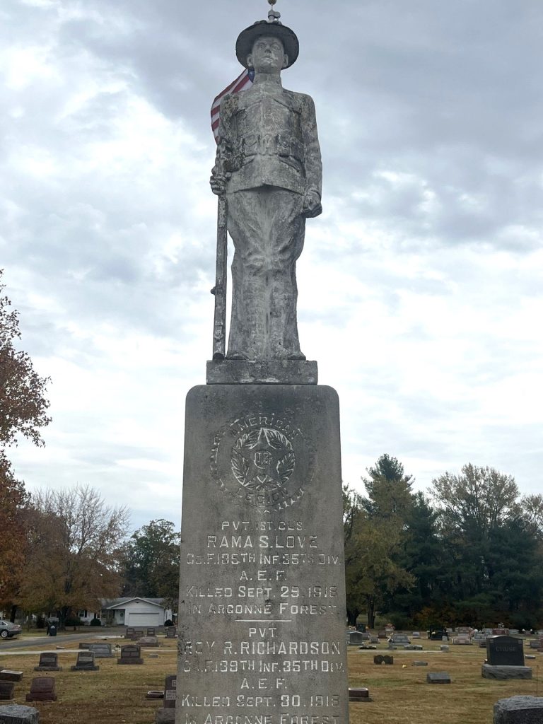 PEACEFUL VALLEY CEMETERY WORLD WAR I MEMORIAL