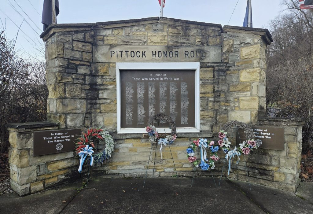 PITTOCK HONOR ROLL WAR MEMORIAL