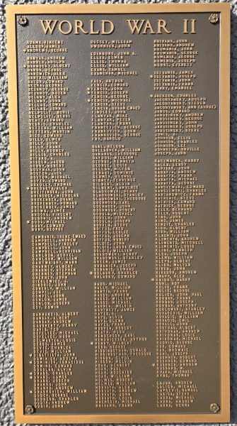 PORT VUE BOROUGH HONOR ROLL WAR MEMORIAL PLAQUE B
