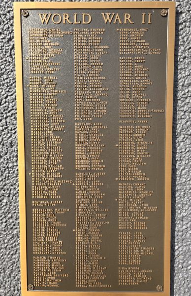 PORT VUE BOROUGH HONOR ROLL WAR MEMORIAL PLAQUE C