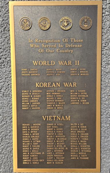 PORT VUE BOROUGH HONOR ROLL WAR MEMORIAL PLAQUE E