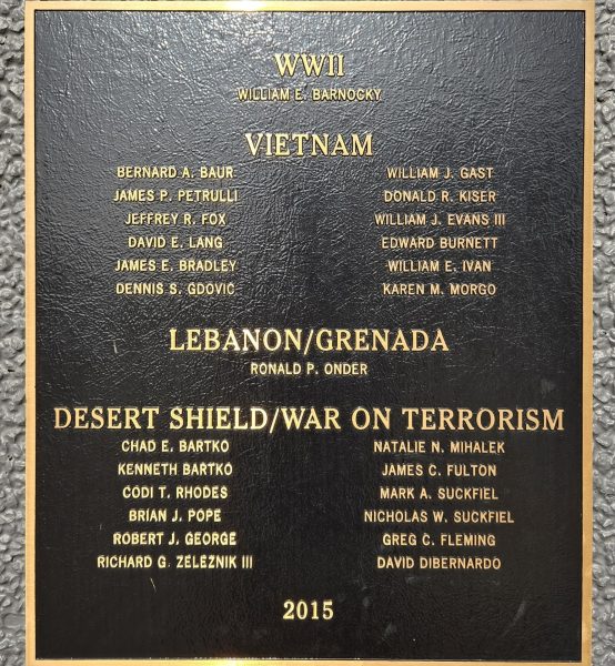 PORT VUE BOROUGH HONOR ROLL WAR MEMORIAL PLAQUE G