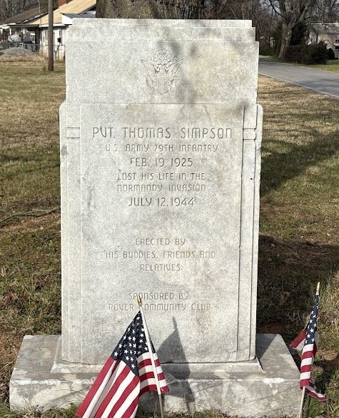PVT. THOMAS SIMPSON WAR MEMORIAL