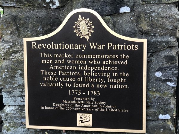 REVOLUTIONARY WAR PATRIOTS MEMORIAL MARKER STURBRIDGE