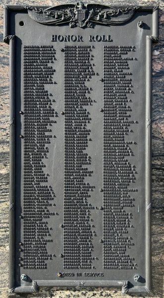 RICHLAND COUNTY THE GREAT WORLD WAR MEMORIAL PLAQUE B