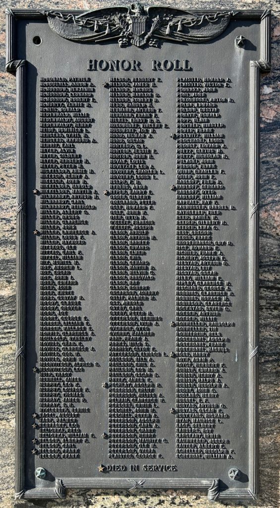 RICHLAND COUNTY THE GREAT WORLD WAR MEMORIAL PLAQUE B