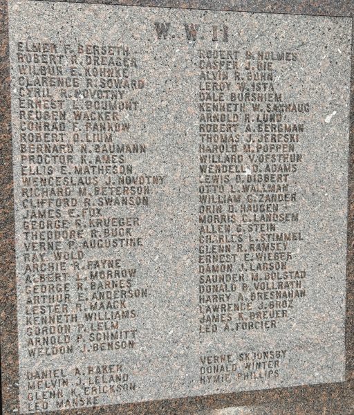 RICHLAND COUNTY WAR VETERANS MEMORIAL LEFT STONE