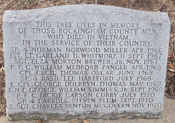ROCKINGHAM COUNTY VIETNAM SUPREME SACRIFICE WAR MEMORIAL