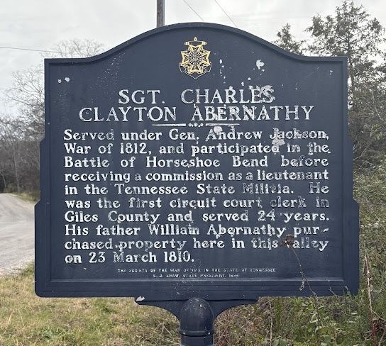 SGT. CHARLES CLAYTON ABERNATHY WAR MEMORIAL MARKER