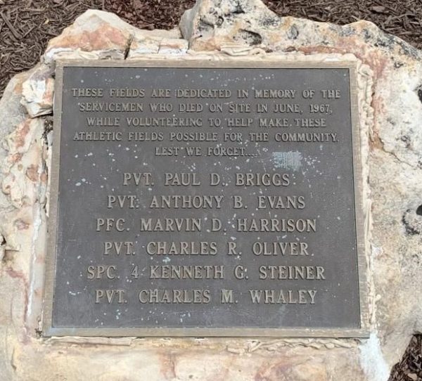 SOLDIERS MEMORIAL AT HOWREY FIELD PARK PLAQUE