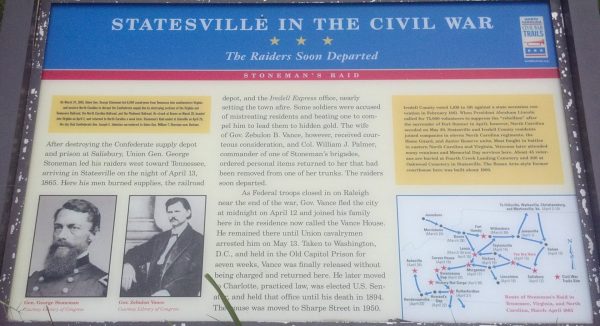 STATESVILLE IN THE CIVIL WAR MEMORIAL PANEL