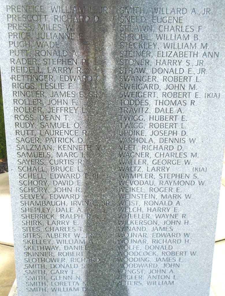 SUSQUEHANNA TOWNSHIP VIETNAM WAR MEMORIAL SIDE D