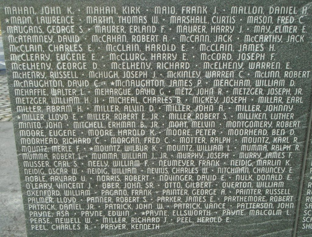 SUSQUEHANNA TOWNSHIP WW II MEMORIAL STONE E