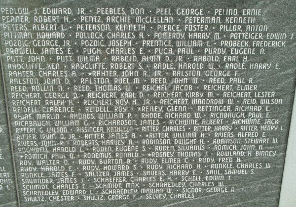 SUSQUEHANNA TOWNSHIP WW II MEMORIAL STONE F