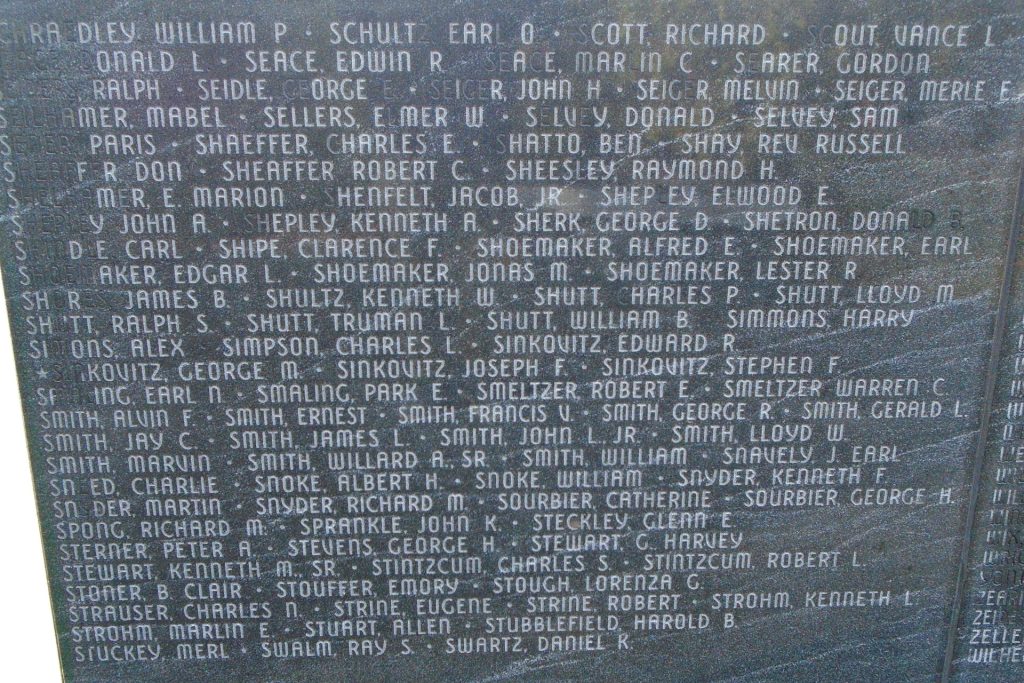 SUSQUEHANNA TOWNSHIP WW II MEMORIAL STONE G