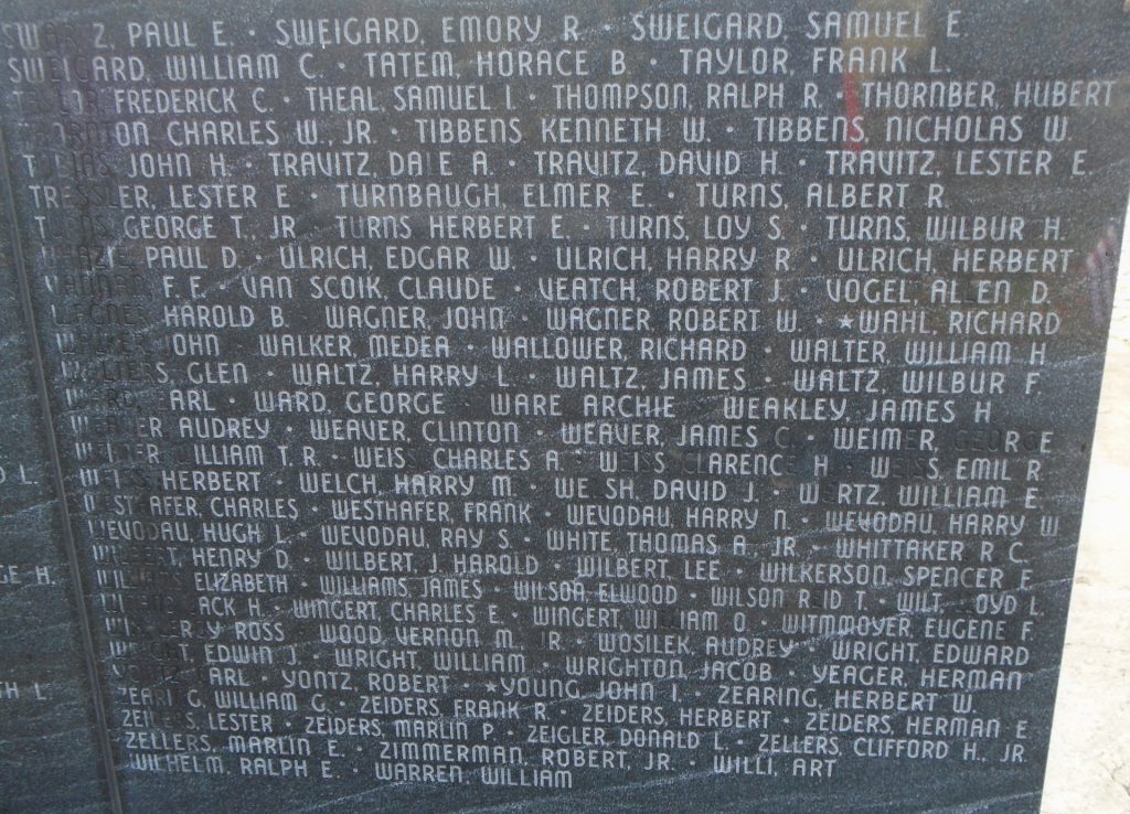 SUSQUEHANNA TOWNSHIP WW II MEMORIAL STONE H