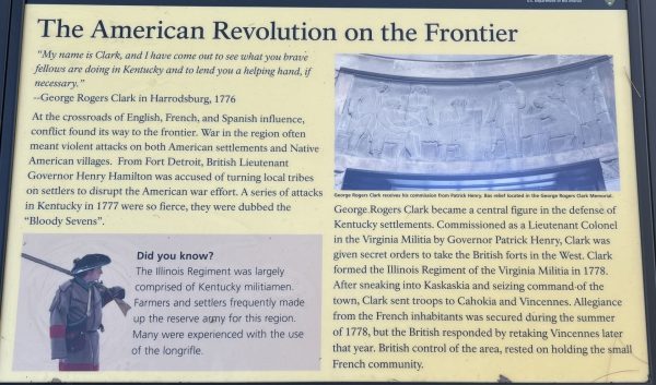 THE AMERICAN REVOLUTION ON THE FRONTIER MEMORIAL PANEL