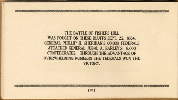 THE BATTLE OF FISHERS HILL WAR MEMORIAL STONE