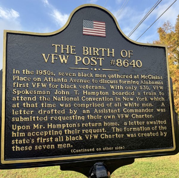 THE BIRTH OF VFW POST #8640 MEMORIAL MARKER FRONT