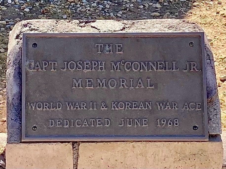 THE CAPT. JOSEPH MCCONNELL JR. MEMORIAL PLAQUE