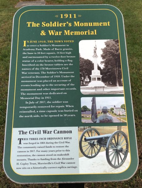 THE SOLDIER’S MONUMENT & WAR MEMORIAL PLAQUE