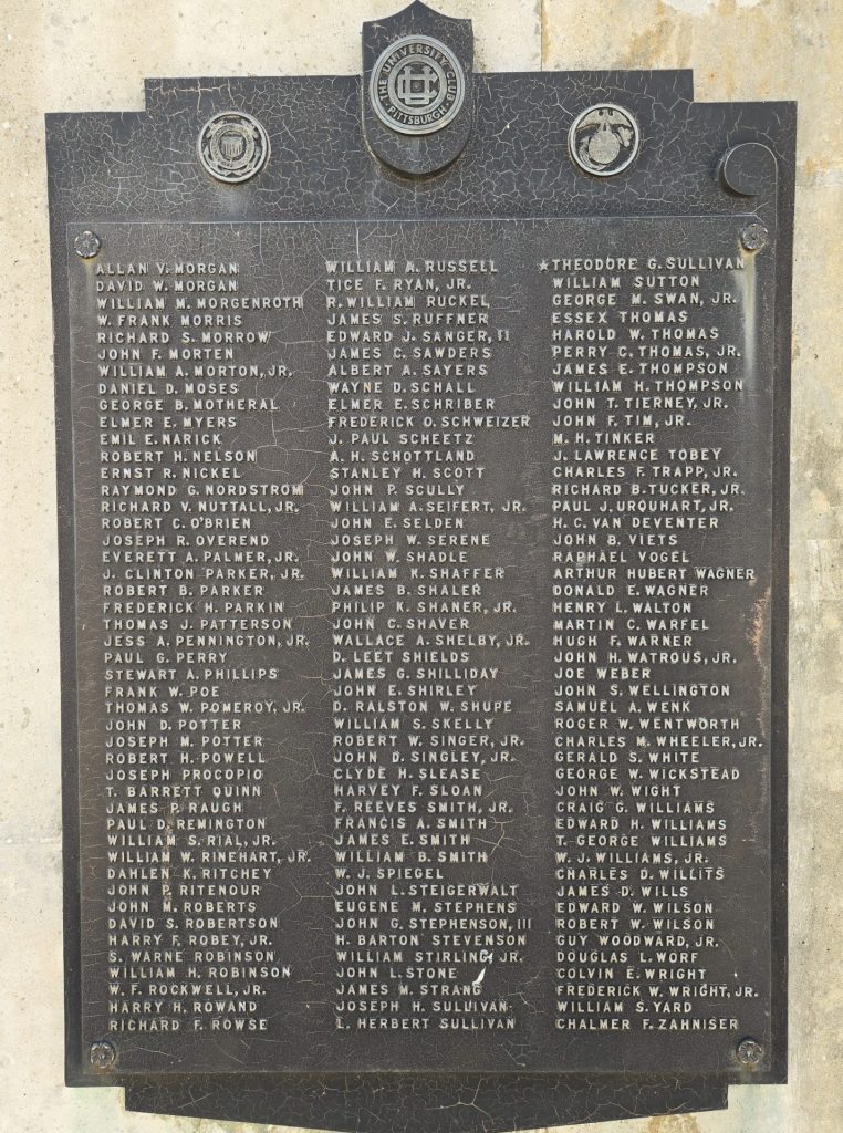 THE UNIVERSITY CLUB WORLD WAR II HONOR ROLL MEMORIAL PLAQUE B
