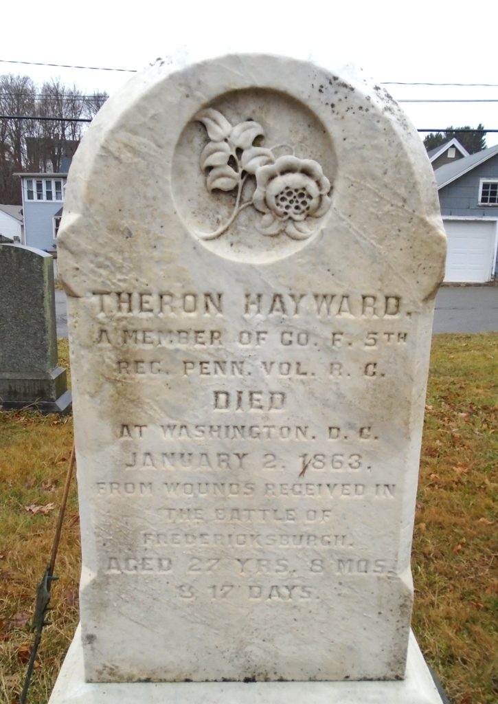 THERON HAYWARD WAR MEMORIAL CEMETERY STONE