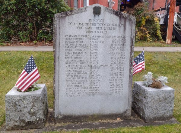 TOWN OF WALTON WORLD WAR II SUPREME SACRIFICE MEMORIAL FRONT